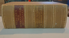 Antique 1929 Webster New International Dictionary of English Language picture