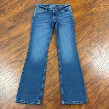 Wrangler Jeans Womens 11 Boot Cut Mid Rise Medium Wash Denim Stretch 31x34 picture