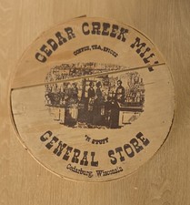 Vintage CEDAR CREEK MILL Wooden Bentwood  Cheese Box Wisconsin GENERAL STORE picture