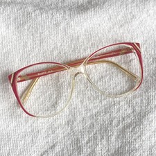 Vintage Unique Red Frames Italy Eyeglasses Glasses  54 16 Gala picture