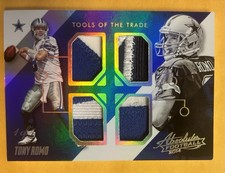 TONY ROMO 2014 ABSOLUTE QUAD PATCH 1/1 GAME USED TOTT SUPER RARE COWBOYS picture