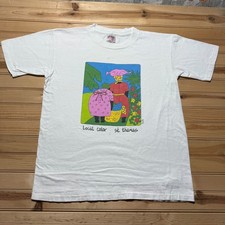 Vintage 1988 Local Color St. Thomas Haiti Art Grandma Single Stitch T-Shirt - XL picture
