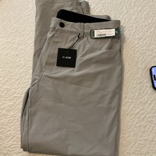 01.Algo WarpTech Commuter Athletic Fit Trouser Dark Grey 36/30 Mens Pants NWT picture