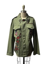 History Repeats Military Inspired Patches California For Lovers Coat Jacket M picture