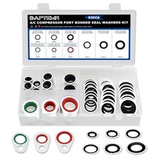 93PCS A/C Compressor Seal Washers Assortment Kit, 9 Sizes Air Conditioning Sy... picture