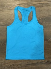 Lululemon Swiftly Tech Scoopneck Tank Waist Length Size 6 Teal Blue picture