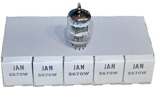 Price is for 1 Tube- JAN 5670W (2C51) GE NOS Tube blk plate/disc get/silver shld picture