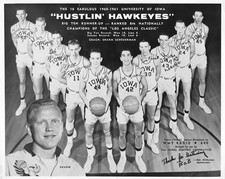 Vintage Iowa Hawkeye Basketball Don Nelson Sharm Scheuerman 1960-61 Team RARE picture