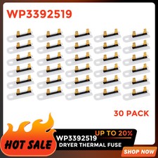 30 PACK WP3392519 Factory Style For Whirlpool Dryer Thermal Fuse 3392519 picture