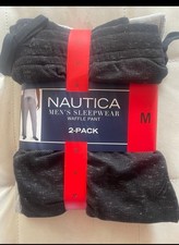 NWT Nautica Men’s 2-pk Waffle Knit Pajama Pants - M picture