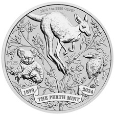2024 P Australia Silver Perth Mint 125th Anniversary - 1 oz - $1 - BU picture
