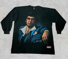 Vintage Scarface Big Face Tony Montana Long Sleeve Tee XL picture