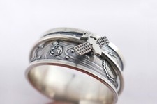 Sterling Silver Space Ring – Satellite Jewelry, Astronaut Gift, Outer Space picture