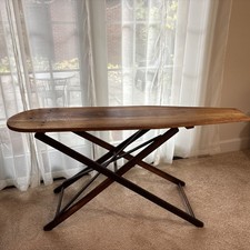 Antique F.E. Swift wooden ironing board Tiffin Ohio adjustable primitive table picture