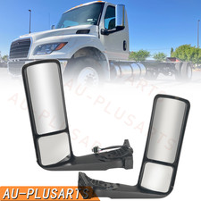 2PCS Chrome Heated Power Mirror Pair Set For International LT625 LT 2017-2024 picture