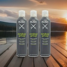 🔥 3 PACK RUSK WORKING SPRAY FLEXIBLE MEDIUM HAIR HOLD HAIRSPRAY 10 OZ LOT SET picture
