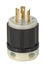 3 Pack Leviton 02361-0PB  B/W Nylon 20A 125/250V 3-Pole 3-Wire L10-20P Plug NEW picture