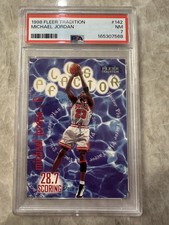 1998-99 Fleer Tradition - Plus Factor Michael Jordan #142 PSA 7 NM Card Bulls picture
