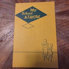 Vintage School Album Unisex OS Yellow My School Album Retro Photo Memory Book picture