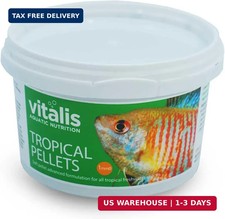 Vitalis Tropical Freshwater Pellets 1mm (140g - 4.94oz) - Premium Fish Food for picture