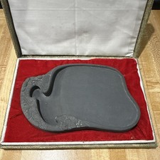 Chinese Black Stone Carved Inkstone/Ink Slab with Fitted Presentation Case picture