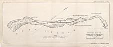 1915 KENNEBEC RIVER - MAINE Map Richmond - Swan Island - NAUTICAL Original Old picture