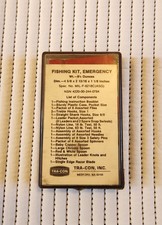 Vintage SEALED TRA-CON US Military Issue Emergency Fishing Kit FSCM USA 6218C picture