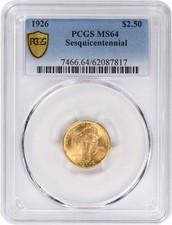 1926 Sesquicentennial $2.50 Gold MS64 PCGS picture