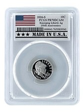 2026 S Silver Emerging Liberty Dime PCGS PR70 DCAM Made In USA Holder picture
