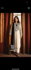 Chaudhary Arts Pakistani Embroidered Salwar Kameez 3pc White, MPN FKE4556 picture