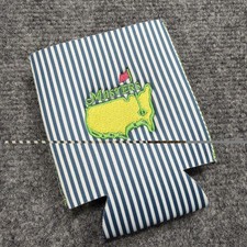 Vintage Masters Koozie Beverage Drink Holder Cooler Striped Embroidered picture