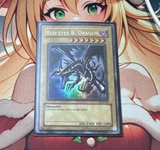 2002 Yugioh Red Eyes Black Dragon LOB Ultra Rare HP Holo picture