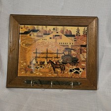 Vtg Wood Key Holder Charles Wysaki 