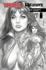 🔥 VAMPIRELLA WITCHBLADE #1 CVR J 1:10 LUCIO PARRILLO LINE ART RATIO VARIANT picture