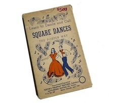 Vintage 1942 Square Dance And Call The Foster Way Cards Instructions -36 Cards picture