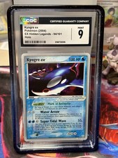 CGC 9  Kyogre EX 94/101 EX Hidden Legends Holo Pokemon picture