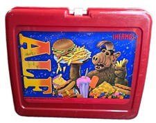 Vintage 1987 ALF Plastic Lunch Box with Matching Thermos Set Complete 80s TV picture
