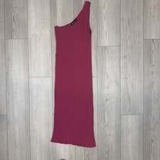 Motel Rocks Namjun One Shoulder Midi Dress In Daco Rose Crinkle XS picture