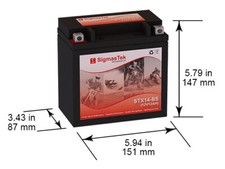 Exide 14-BS 200CCA Battery (Replacement) by SigmasTek picture