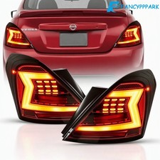 For 2012-2019 Nissan Versa LED Taillights Rear Brake Lamps Smoked Lens LH & RH picture