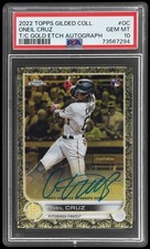 2022 Topps Gilded Oneil Cruz PSA 10 RC Chrome Gold Etch Autograph Refractor AUTO picture