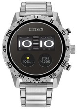 Citizen CZ Touchscreen Silver Stainless Steel Smart Watch 44MM MX1010-59X NEW picture