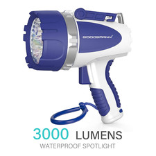 GOODSMANN Rechargeable Spotlight Waterproof LED Flashlight 3000 Lumen with USB picture