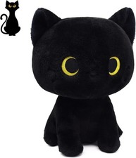 Adorable 8-Inch Black Cat Plush Toy - Perfect Gift for All Ages & Stress Relief picture