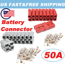 10Pack For Anderson Style Plug Connectors Disconnect DC Power 50 AMP 600V 6AWG picture