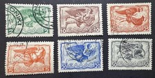 Greece 1942 Scott C55-C60 Airmail Wind Gods Complete Used Set WWII picture