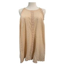 Torrid Sleeveless Top 1 Cream Swiss Dot Crochet Boho Cottagecore 100% Cotton picture