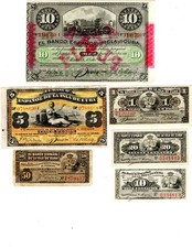 Rare Historic Colonial Currency Collection – 6 Original Banknote 1896-1897 picture
