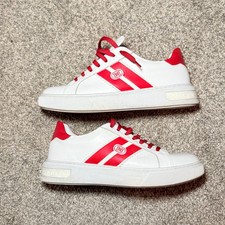 Bally BL024 White Red Leather Low Top Sneakers Mens Euro 40 picture
