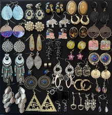 Vintage To New Jewelry Earrings Set Collectible Lot Of 35/ Combi Shipping picture